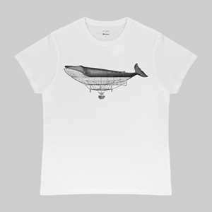 Idee regalo T-Shirt Otto d'Ambra x Feltrinelli - Balena Dirigibile / Connection - tg. L - bianca otto d'ambra x Feltrinelli