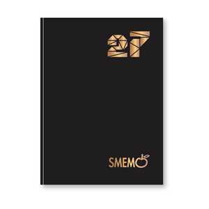 Cartoleria Diario 2026/2027 Smemoranda 16 mesi Smemo Classic, 11x15 nera, logo bronzo Smemoranda