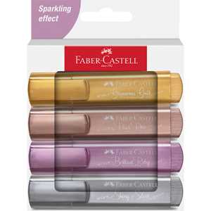Cartoleria Faber Castell Set Evidenziatori TL 46 Metallic cartone 4x Faber-Castell