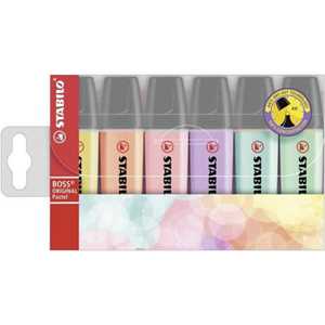 Cartoleria Evidenziatore - STABILO BOSS ORIGINAL Pastel - Astuccio da 6 - Colori assortiti Stabilo