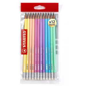 Cartoleria Matita in grafite - STABILO Swano pastel - Eco Pack da 12 - Colori assortiti Stabilo