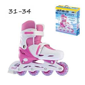 Giocattolo Pattini In Line Easy Roller 31 34 Regolabili Rosa Sport One