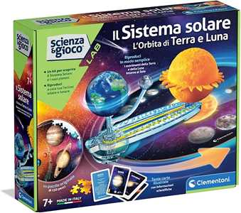 Giocattolo Clementoni Scienza e Gioco Lab - Il Sistema Solare, Orbita di Terra e Luna, Gioco Scientifico Bambini 6+ Anni Clementoni
