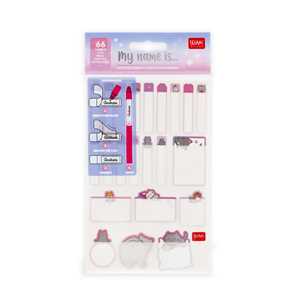 Cartoleria Set di 66 etichette adesive Legami My Name Is- Gattino Legami