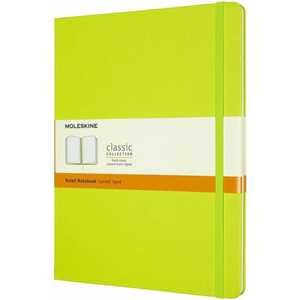 Cartoleria Taccuino Moleskine a righe X-Large copertina rigida Lemon. Verde Moleskine