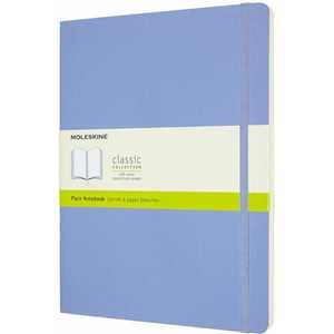 Cartoleria Taccuino Moleskine a pagine bianche X-Large copertina morbida Hydrangea. Blu Moleskine