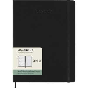 Cartoleria Agenda Moleskine 18 mesi settimanale notebook XL nera rigida Moleskine
