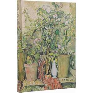 Cartoleria Agenda 2027 18 mesi, Cezannes Terracotta Pots and Flowers, Midi, Horizontal Paperblanks