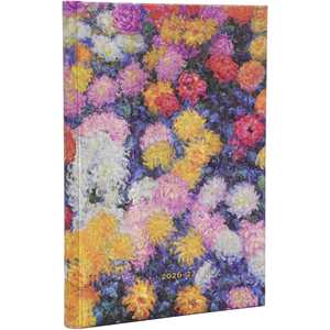 Cartoleria Agenda 2027 18 mesi, Monets Chrysanthemums, Midi, Horizontal Paperblanks