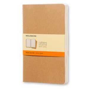 Cartoleria Set da 3 quaderni taccuini Cahier Journal Moleskine large, a righe. Beige Moleskine